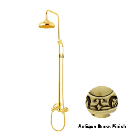 Shower mixer with column - Antique bras