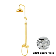 Shower mixer with column - Bright chrom