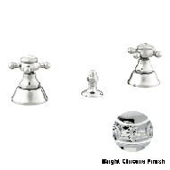 Three holes bidet set - Bright chrome F