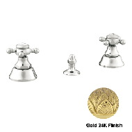 Three holes bidet set - Gold 24K Finish