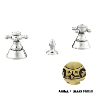 Three holes bidet set - Antique brass F