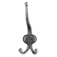 Heart Coat Hook - Antique Silver Finish