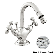 One hole bidet mixer - Bright chrome Fi