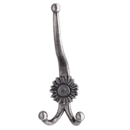 Daisy Coat Hook - Antique Silver Finish