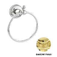 Towel ring diameter 165mm - Gold 24K Fi