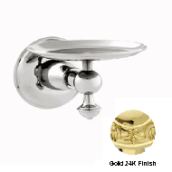 Soap dish holder with crystal - Gold 24