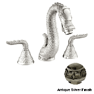 Three holes basin set -  Antique silver