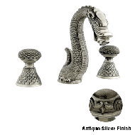 Three holes basin set - Antique silver 