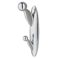 Streamline Two Bead Hook - Polished Chr