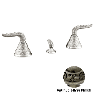 Three holes bidet set - Antique silver 