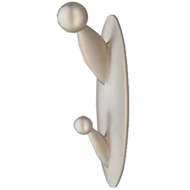 Streamline Modern Two Bead Hook - Matt 