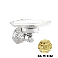 Soap dish holder with crystal - Gold 24