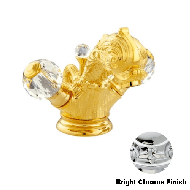 One hole basin mixer with Swarovski cry