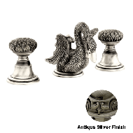 Three holes basin set - Antique silver 