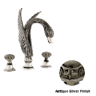 Three holes bath set -  Antique silver 