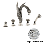 Five holes bath set - Bright chrome Fin