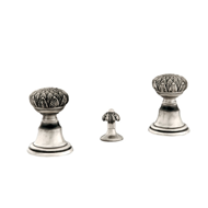 Three holes bidet set - Antique silver 