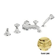 Five holes bath set - Gold 24K Finish