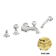 Five holes bath set - Gold 24K Finish