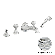 Five holes bath set - Bright chrome Fin