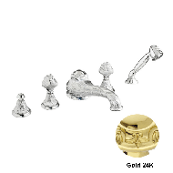 Five holes bath set - Gold 24K Finish