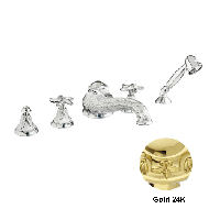 Five holes bath set - Gold 24K Finish