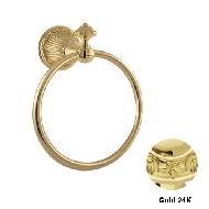 Towel ring diameter 165mm - Gold 24K Fi