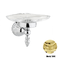 Soap dish holder with crystal - Gold 24