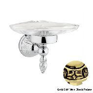 Soap dish holder with crystal - Gold 24