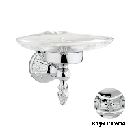 Soap dish holder with crystal - Bright 