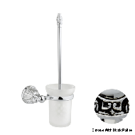 Toilet brush holder - Chrome with black