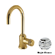 Single lever basin mixer with knob blac