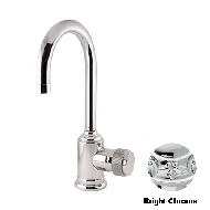 Single lever basin mixer with decorated