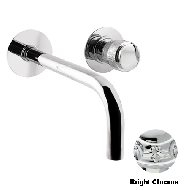 Single lever wall basin mixer with deco