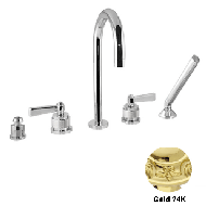 Five holes bath set with handle and dec