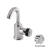 Single lever bidet mixer with knob blac