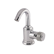 Single lever bidet mixer with decorated