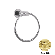 Towel ring 160mm with champagne Swarovs