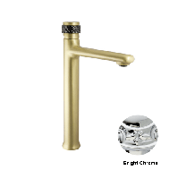 High monolever basin mixer with white p