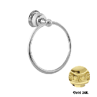 Towel ring 160mm with white porcelain -