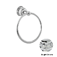 Towel ring 160mm with white porcelain -