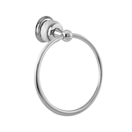 Towel ring 160mm with red porcelain -  