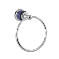 Towel ring 160mm with blue porcelain - 