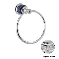 Towel ring 160mm with blue porcelain - 