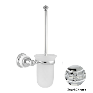 Toilet brush holder with white porcelai