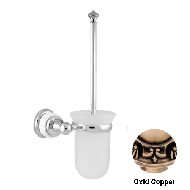 Toilet brush holder with white porcelai