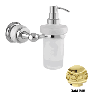 Wall soap dispenser with white porcelai