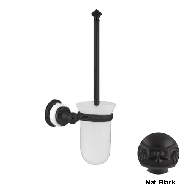 Toilet brush holder with white porcelai