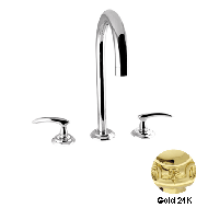 Three holes basin set - Gold 24K Finish