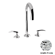 Three holes basin set - Bright chrome F